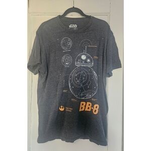 STAR WARS Disney BB8 Graphic Tshirt Grey Large